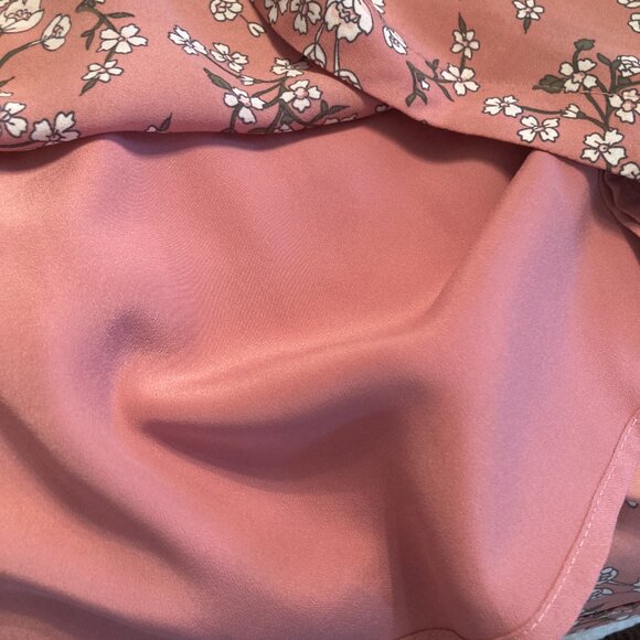 Loft Pink with Flower Print Lined Skirt - EUC - Picture 6 of 6